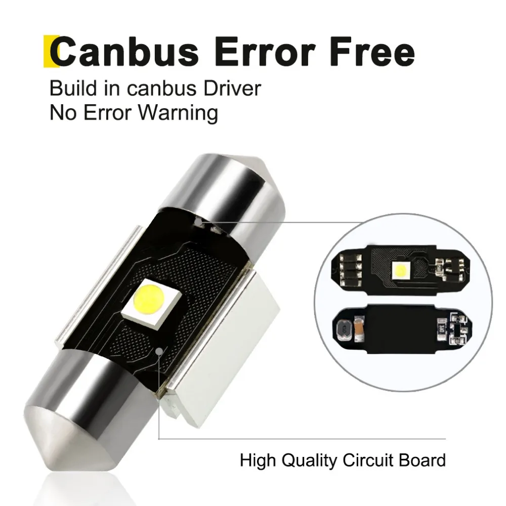 2 шт. светодиодные лампы C5W 31 мм 12 В 6000 К|car lamp interior|31mm bulbauto interior |