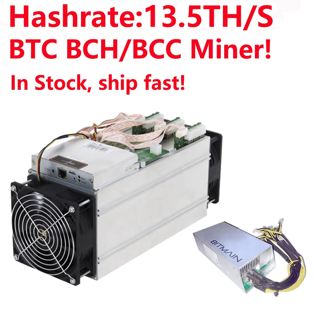 В наличии доставка быстро! Bitmain Antminer S9 13 5 T Майнер BM1387 ASIC чип с БП Быстрая