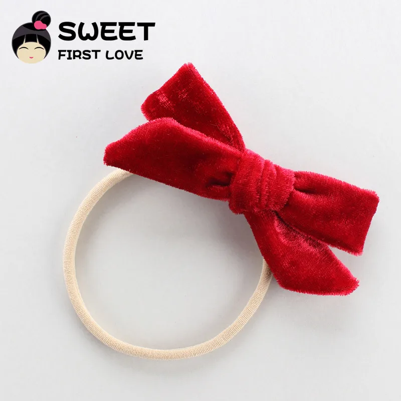 8 headbands 1 шт. милые бархатные повязки на голову или заколки для волос для маленьких девочек, милые банты, нейлоновая повязка на голову, шпильки для волос, мягкие эластичные аксессуары для волос - Цвет: 8 headbands