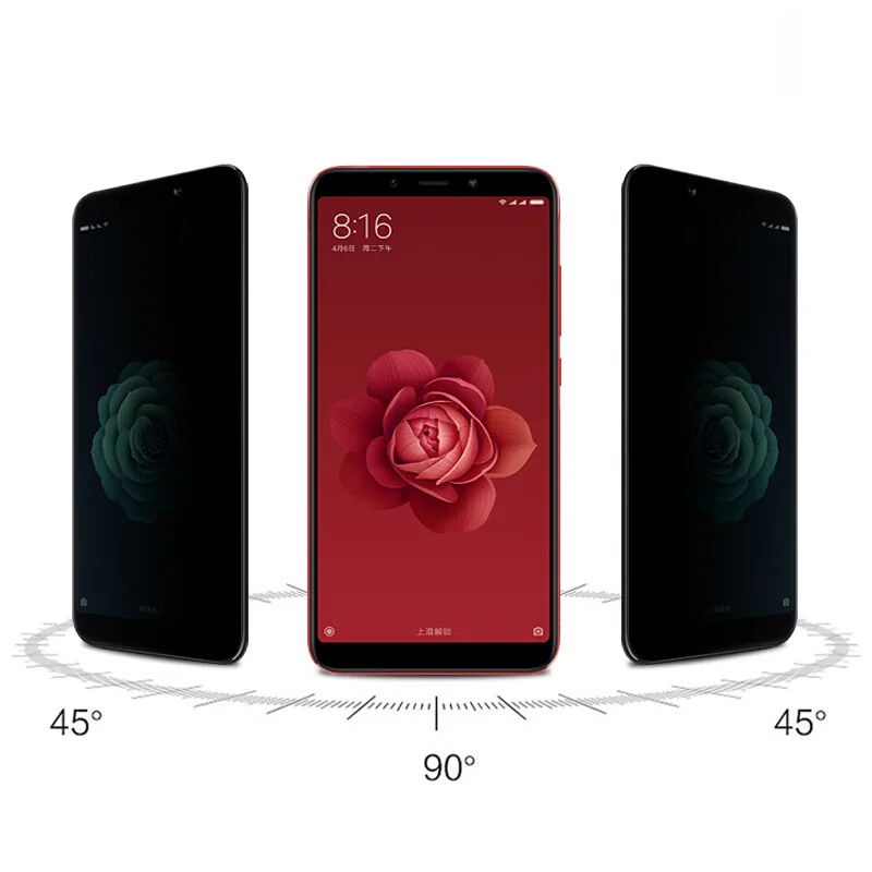 EXUNTON 9H твердость Анти-Шпион конфиденциальности закаленное стекло для huawei P Smart Plus 2.5D Антибликовая шпионская защитная пленка новая модель