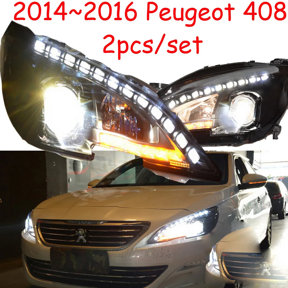 В наличии! 308S HID 2014 ~ 2016 автомобильный Стайлинг для Peugeo 408 передняя фара вщик 206 207 308