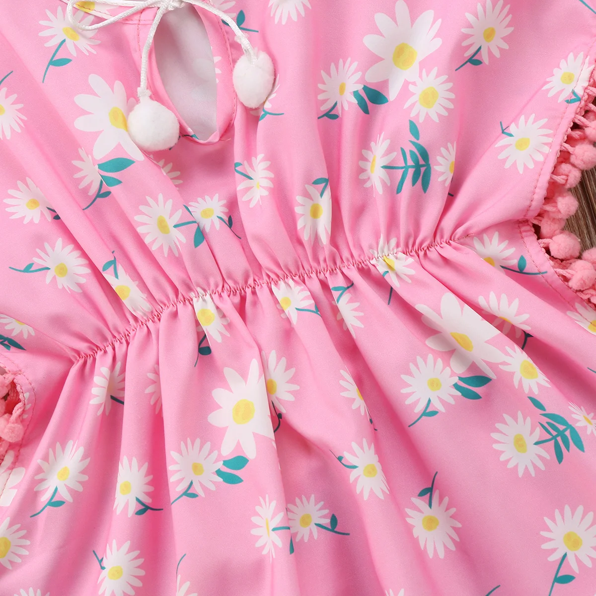 Новинка детское платье для маленьких девочек пляжное сарафан платья с бахромой и