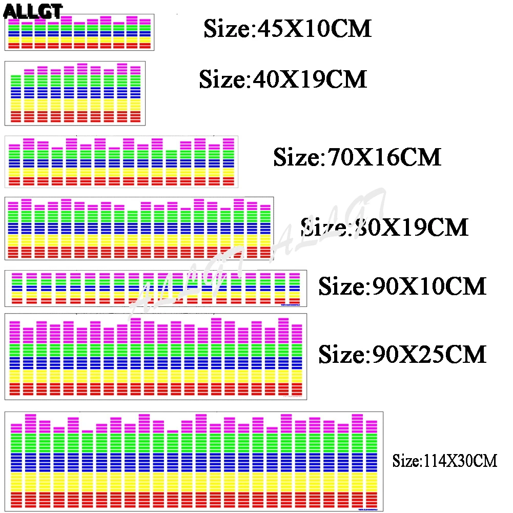 Автомобильная музыкальная наклейка светильник вая лампа звуковой эквалайзер