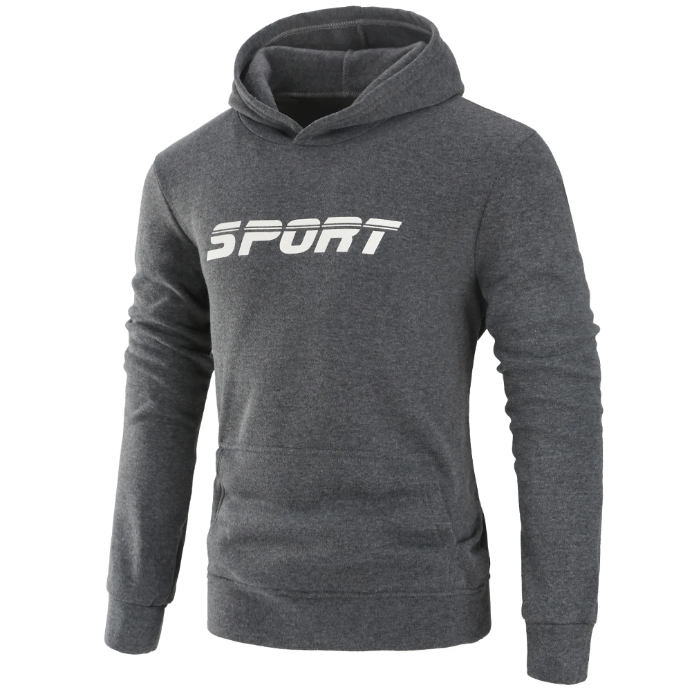 2018 The New Autumn Classic Male Hooded Hoodies Letter Printing Slim Fit Pullover Sweatshirts Casual Men's Coat 3XL | Мужская одежда