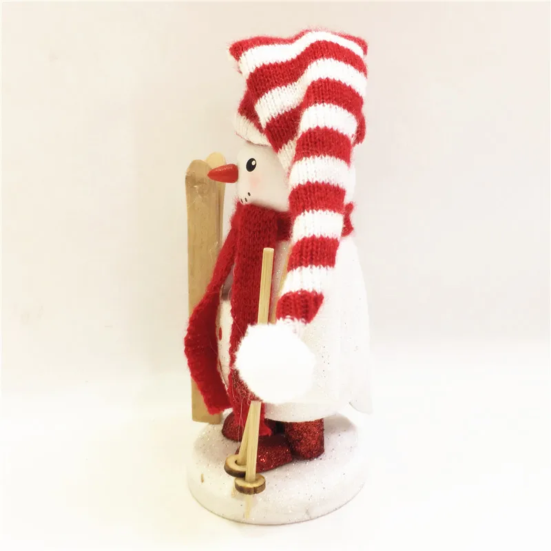 Новый 15 см высокий Рождественский праздничный гайковерт Снеговик Катание на
