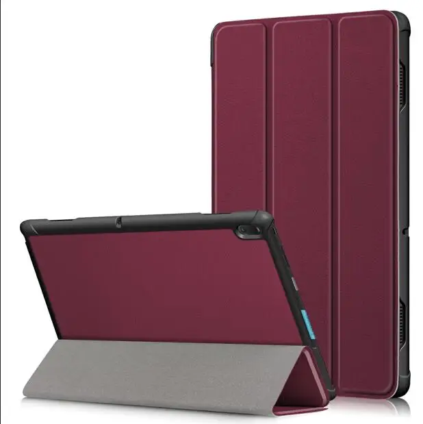 Wine Red Чехол для samsung Galaxy Tab A 10,1 '' T510 T515 с магнитной застежкой из искусственной кожи, чехол для SM-T510, SM-T515, чехол+ стилус - Цвет: Wine Red