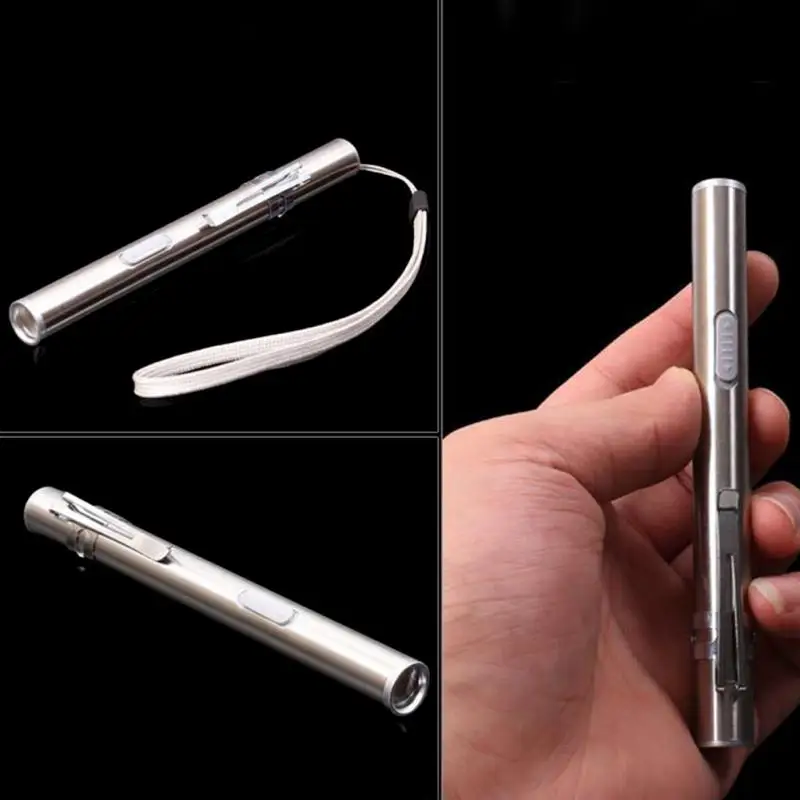 Мини из нержавеющей стали зарядка USB светодиодный перезаряжаемый светильник маленький карманный флэш-светильник фонарь кемпинг открытый инструмент выживания