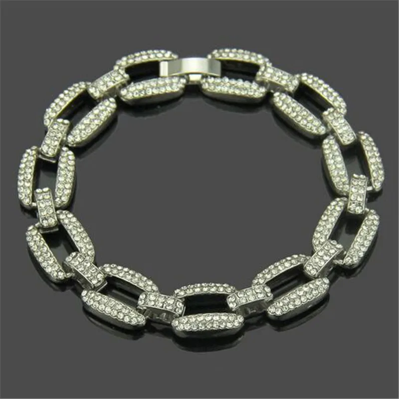 Ожерелье в стиле хип-хоп для мужчин и женщин украшение с блестящими стразами