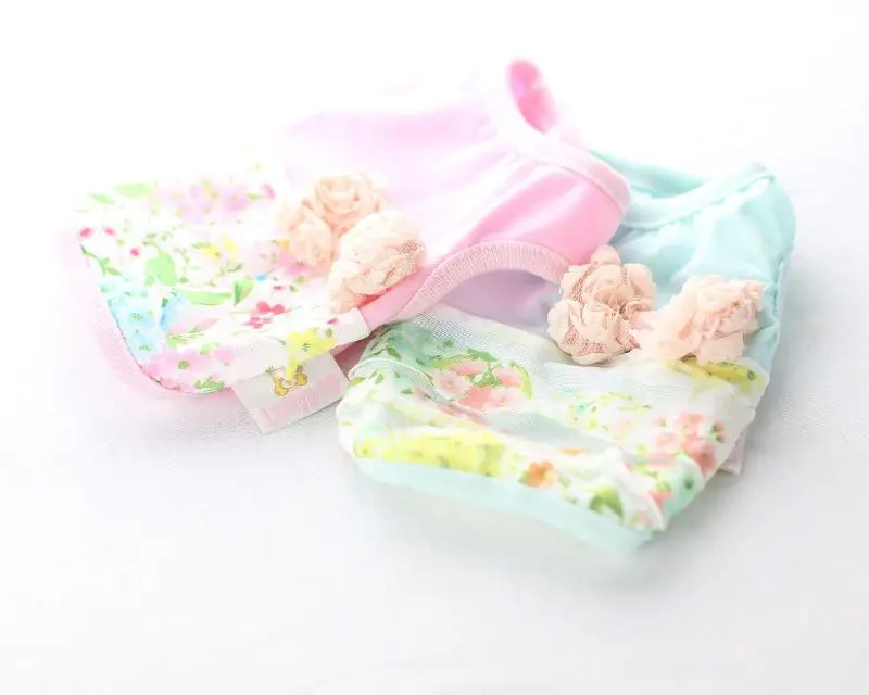 Хлопковая одежда с цветочным бантом для собак летняя жилетка щенков кошек