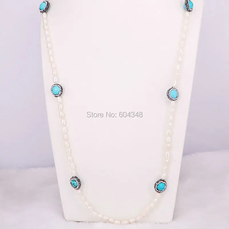 5 нитей новое модное ожерелье из натурального жемчуга с разноцветным кубическим