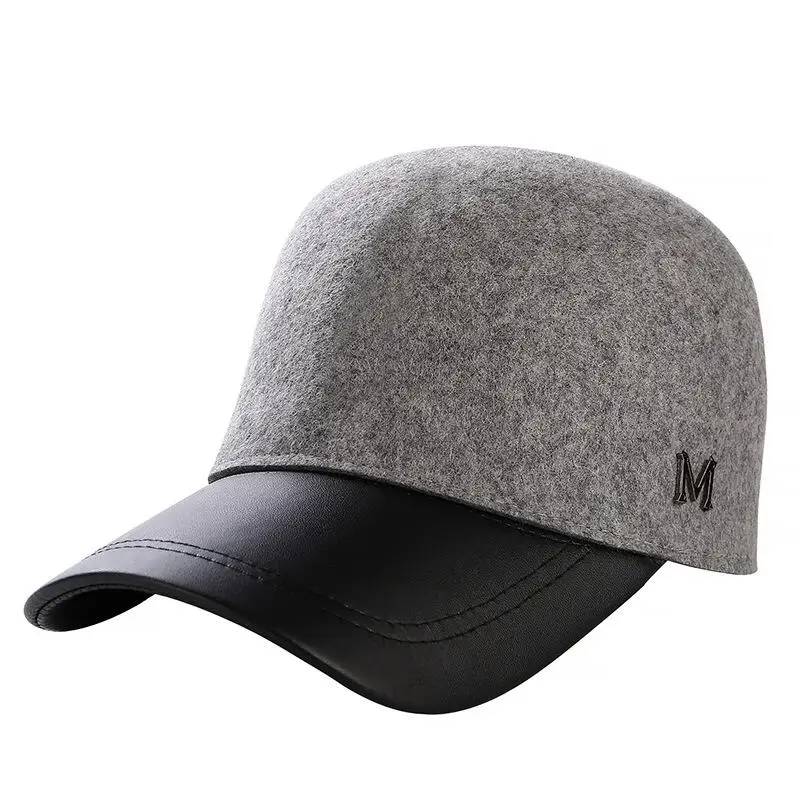 Женские зимние бейсболки на пуговицах с логотипом M из 100% шерсти|cap m|hats for women