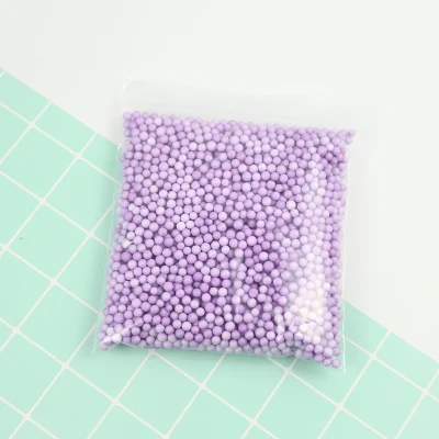 purple(10g) 1 упаковка пенополистирол пенопласт красочные шарики DIY снежные частицы аксессуары слайм шарики маленькие крошечные бусины для пенный заполнитель 4-6 мм - Цвет: purple(10g)
