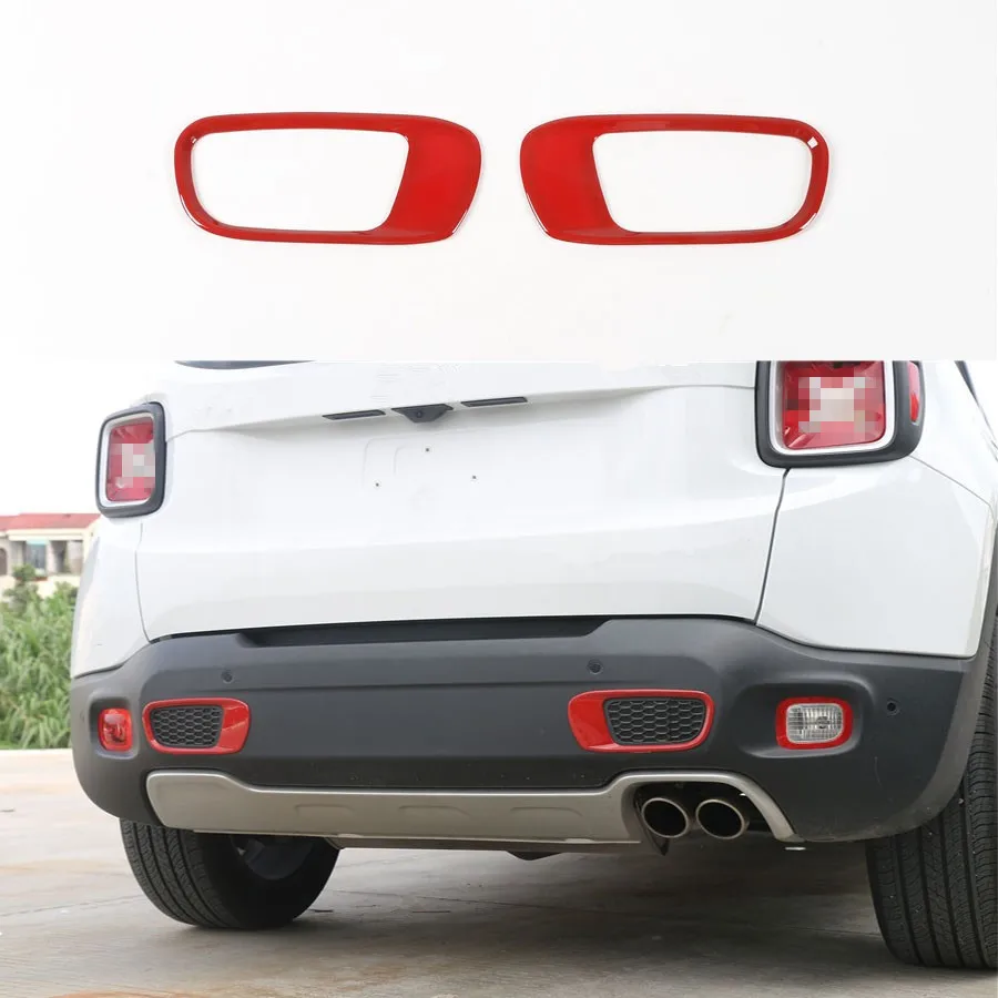 YAQUICKA для Jeep Renegade 2015 2016 ABS 2 шт./компл. внешний задний бампер Trail крюк Декор Рамка