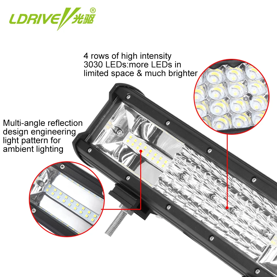 LDRIVE 4 ряда 228 Вт светодиодная фара 13 5 &quotCombo 4X4 4WD внедорожный внедорожник для