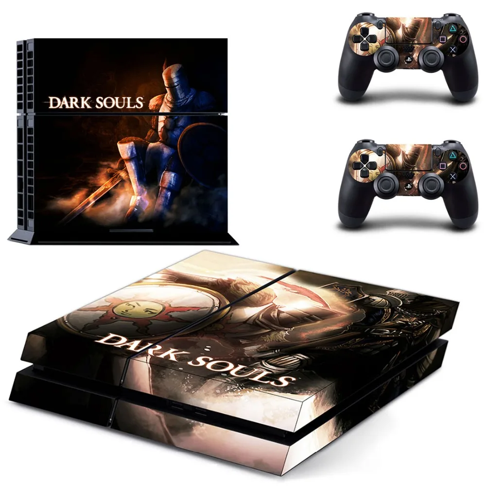 Виниловая наклейка для игровой консоли Sony Playstation 4 и 2 контроллера PS4|Наклейки| |