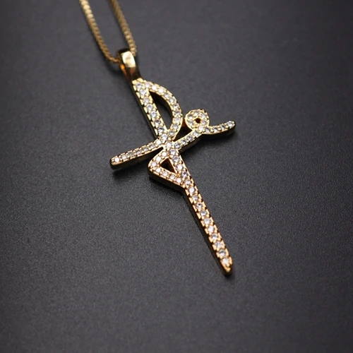 gold color Женское Ожерелье с кулоном из кубического циркония золотого цвета, серебристая цепочка, очаровательные вечерние ювелирные изделия, аксессуары - Окраска металла: gold color