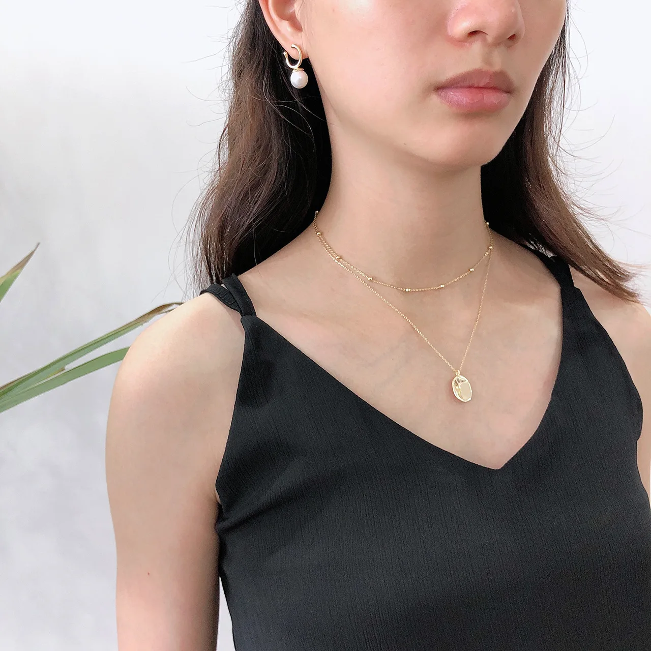 Silvology серебро 925 пробы Двухслойное глянцевое ожерелье Золотая цепочка, круглые бусины элегантное подвесное ожерелье для женщин ювелирный подарок