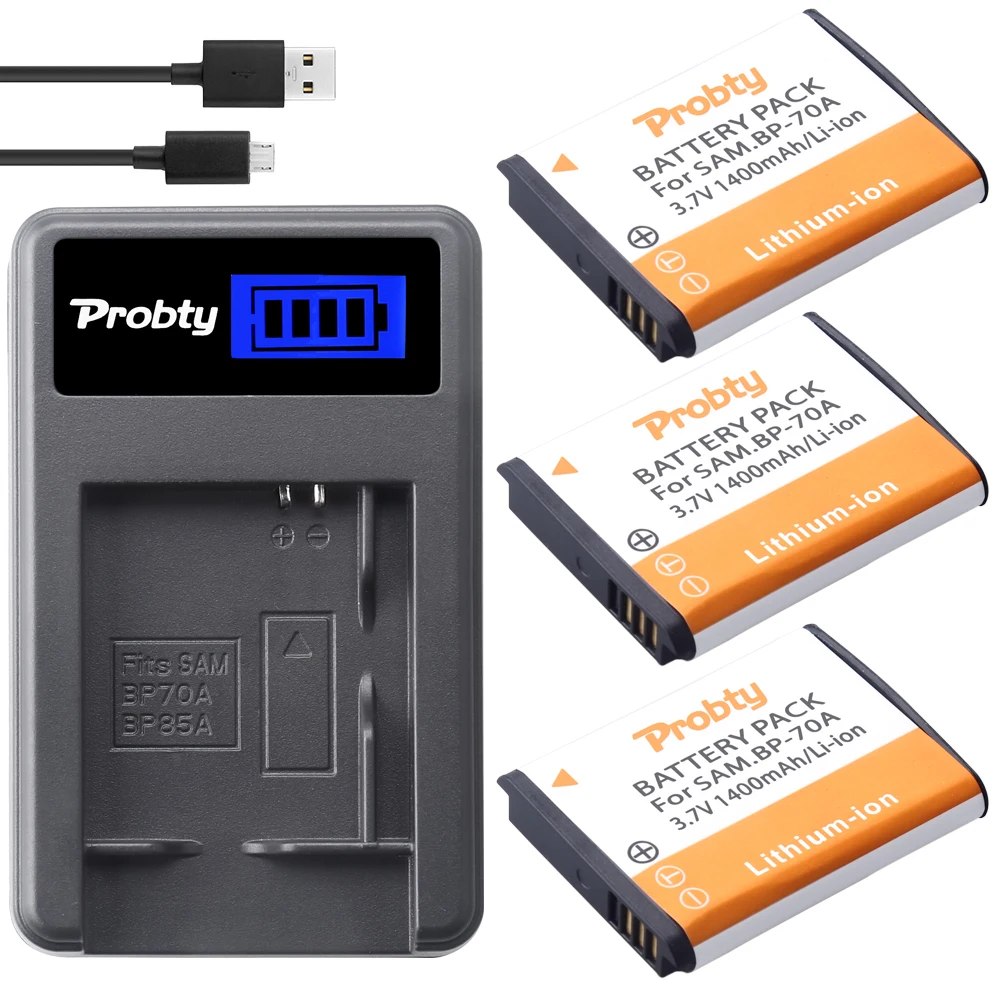 Аккумуляторы Probty 3x для Samsung ES65/ES67/ES70/PL100/PL101/PL120/SL50/SL600/SL605/SL630/TL105/TL110|Цифровые