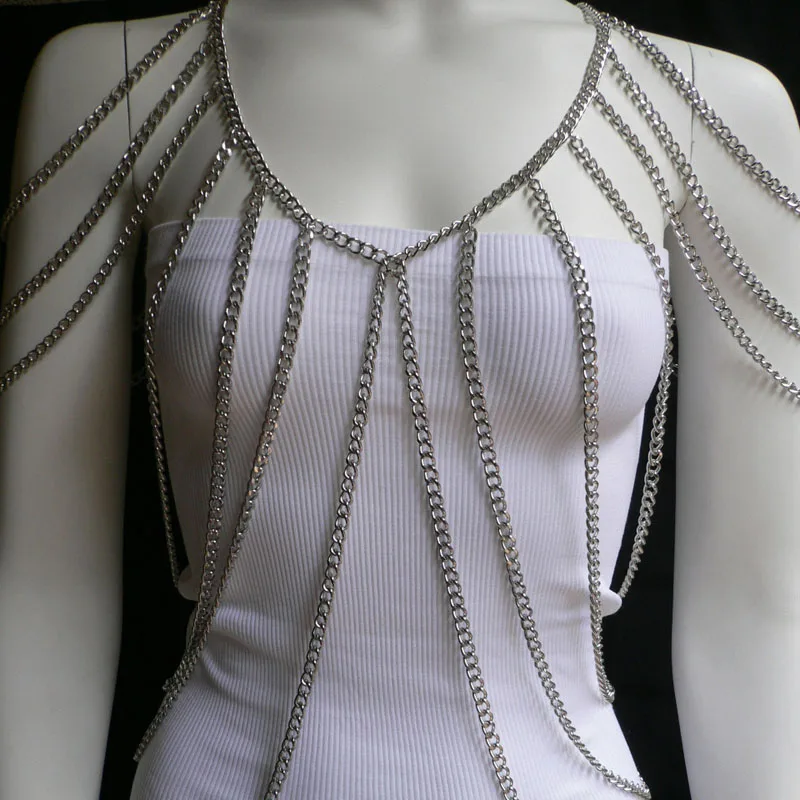 Трендовое модное сексуальное бикини металлический подарок массивная цепочка