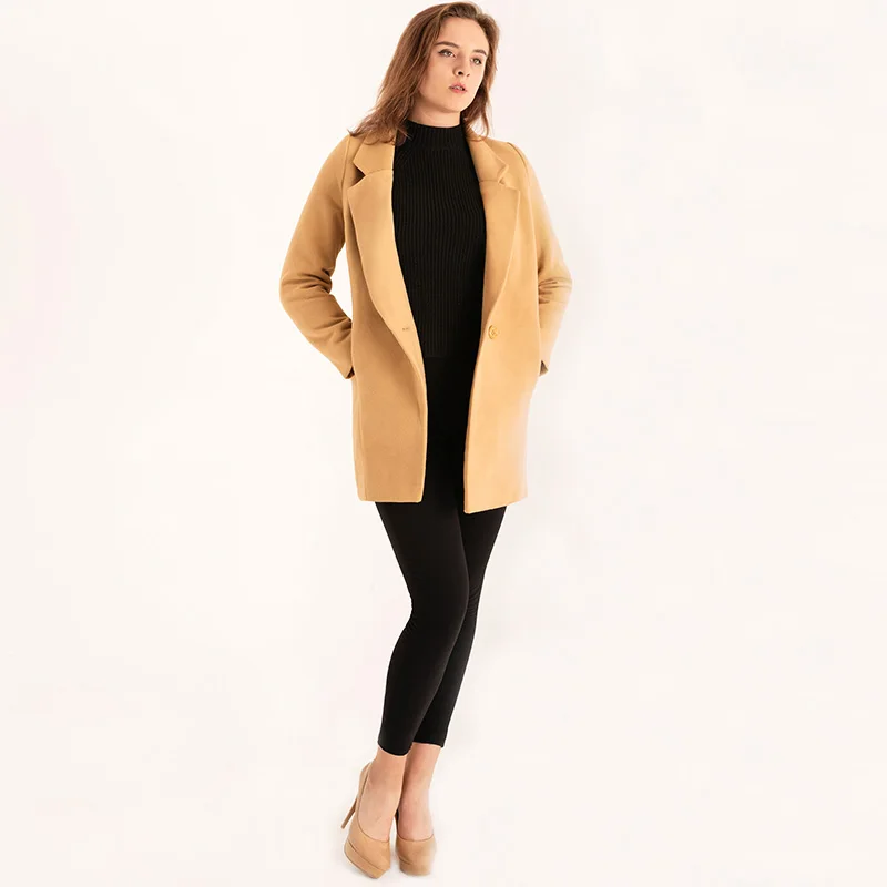 2018 осенне зимнее женское Шерстяное Пальто Новое модное длинное шерстяное
