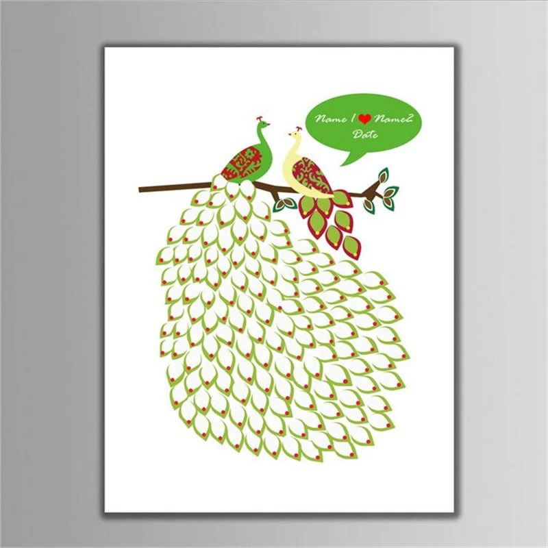 1 шт. оригинальный фон &quotсделай сам&quot с рисунком павлина для свадьбы/дня