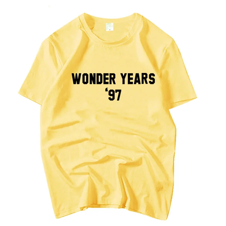 Летняя футболка с принтом для девочек Seohyun same wonder year свободная унисекс круглым