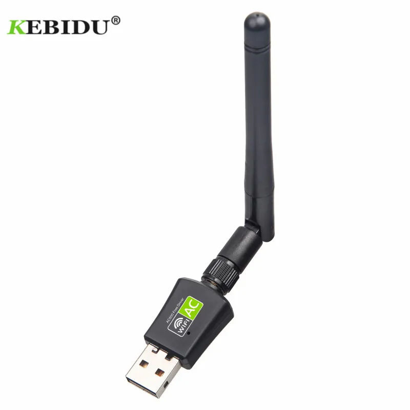 Kebidu Бесплатный драйвер сетевые карты Wifi адаптер USB Двухдиапазонный 600 Мбит/с 5/2. 4 ГГц LAN антенна ключ Wifi для Win 7 8 10 RTL8811AU