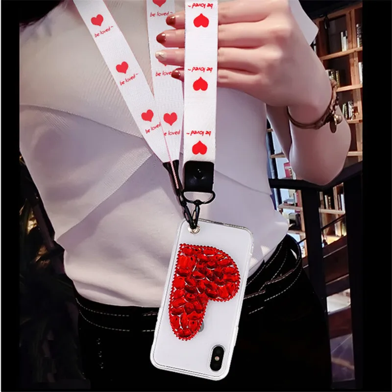 Для samsung S7 край S8 S9 S10 плюс Примечание 5 8 9 Роскошный Блеск Алмазный Сердце телефон