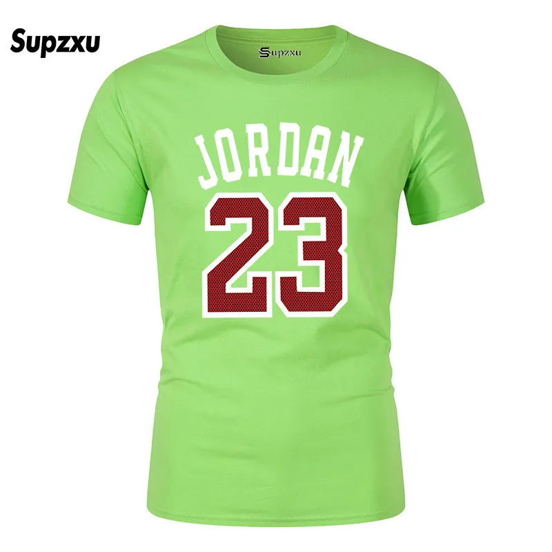 green Новая брендовая одежда Jordan 23 Мужская футболка Swag футболка Хлопковая мужская футболка с принтом Homme Фитнес Camisetas хип-хоп Футболка - Цвет: green