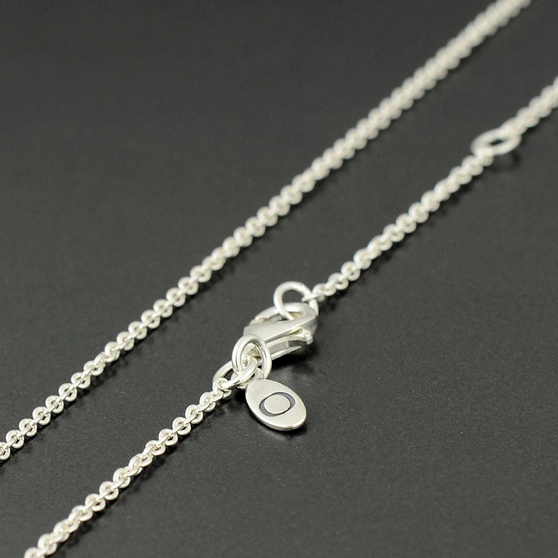 Ожерелье из стерлингового серебра 925 пробы с цепочкой якорем украшения 40 см/45 см/90