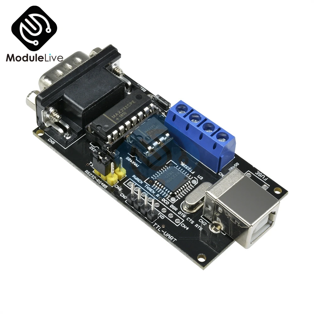 Стандартный USB последовательный RS232 TTL UART RS485 MAX485 MAX232 DB9 адаптер FTDI FT232BM/BL модуль для