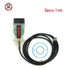 Считыватель кодов 3 шт.лот OBD2 ELS27 FORScan работает для FordLincolnMercury Green PCB FTDI Chip + PIC24HJ128GP
