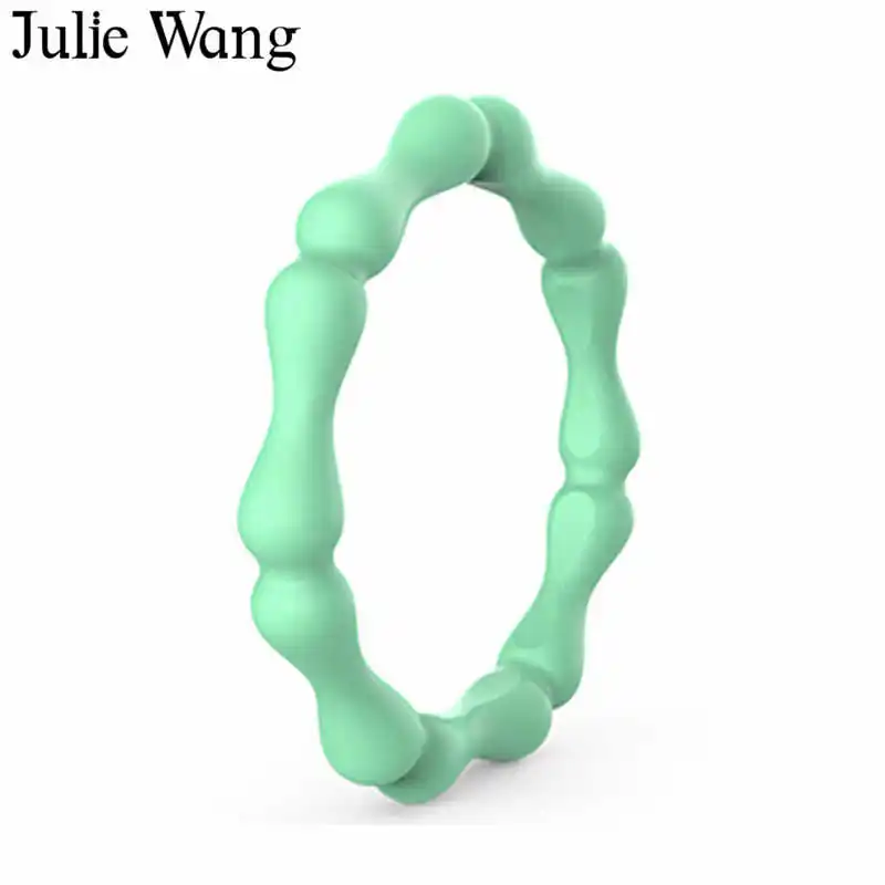 Julie Wang 10 шт. 3 мм женские силиконовые кольца наборы смешанных цветов Одежда на