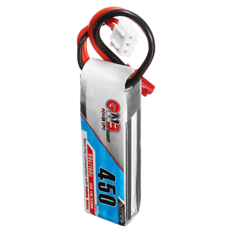 5 шт. GAONENG GNB 7,4 V 450mAh 2S 80C/160C Lipo батарея JST разъем для мини Бесщеточный FPV Racing Cine Whoop BetaFPV Дрон самолет Квадрокоптер