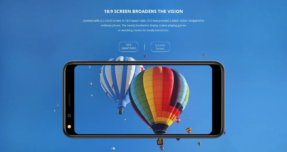 DOOGEE X53, 1 ГБ, 16 ГБ, 5,3 дюйма, 18:9 экран, мобильный телефон, 2200 мАч, 7,0 МП камера, сотовый телефон, MTK6580, четырехъядерный, Android, смартфон