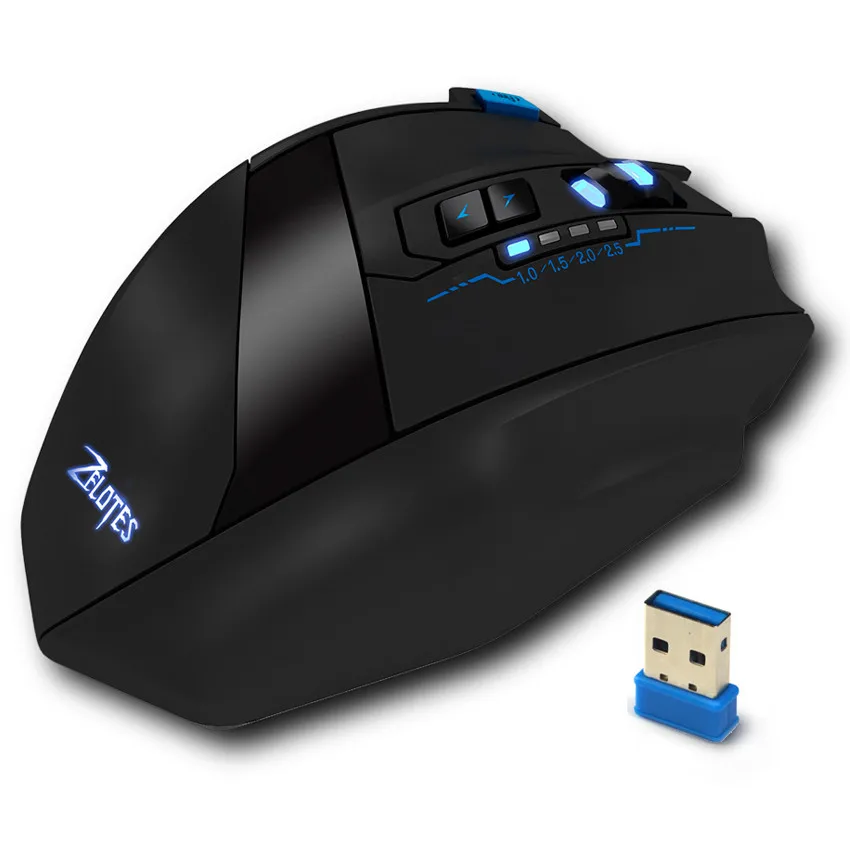 Игровая мышь Zelotes F 15 два режима 2500DPI регулируемая Проводная/беспроводная