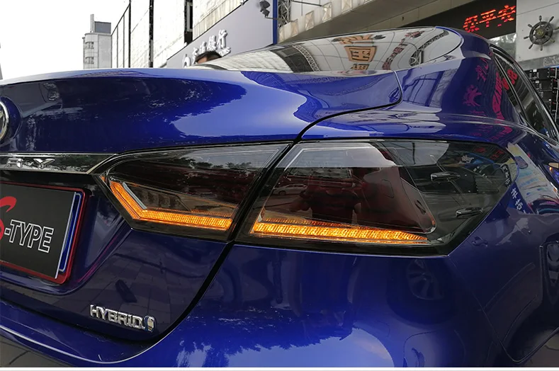 Автомобильный Стайлинг для Toyota Camry задние фонари Camry светодиодный задний фонарь DRL+ Динамический сигнал поворота+ тормоз+ задний фонарь заднего хода 4 шт