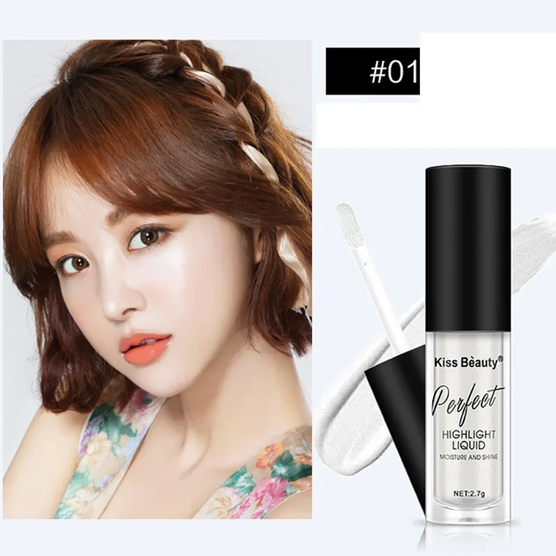 Жидкий Хайлайтер для лица яркое свечение макияж Shimmer Highlight Countour Осветляющий