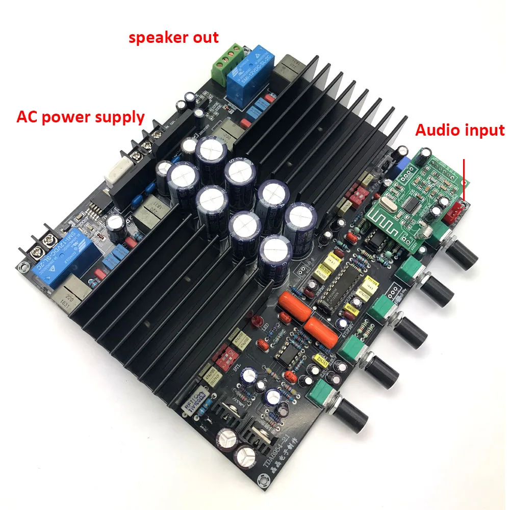 Lusya tda8954-я bluetooth цифровой усилитель плата класса D 210 Вт* 2 streo precanter LM1036+ NE5532 усилитель собранная плата C6-003