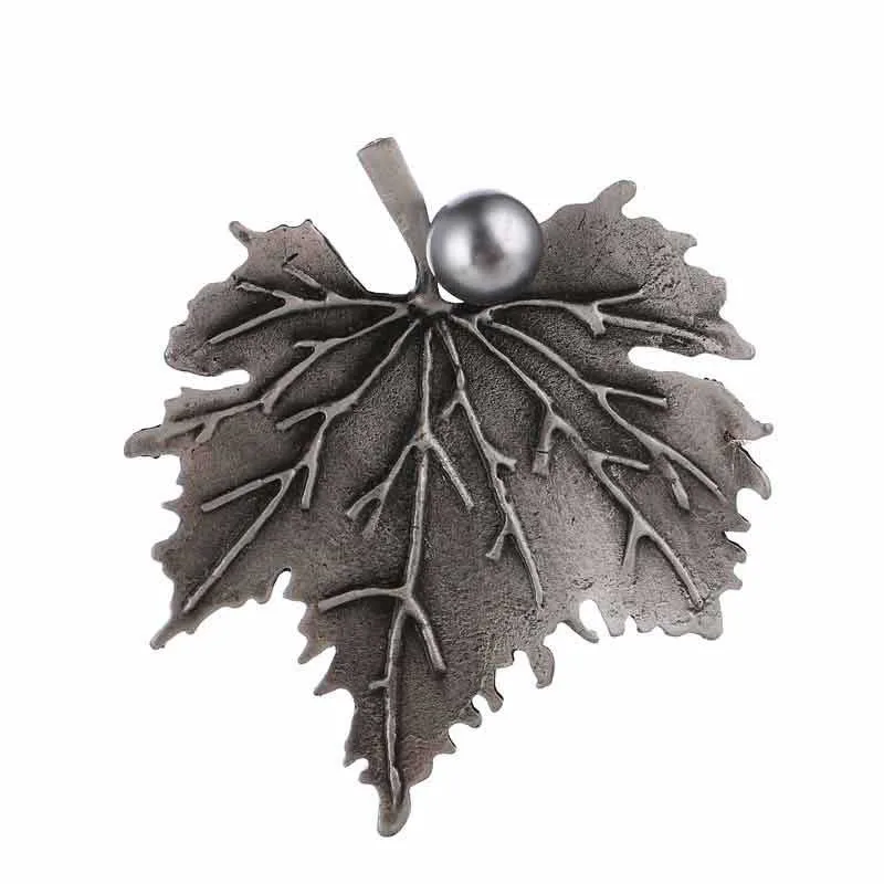 Antique Silver Винтажная Кленовая брошка в виде листьев булавки и броши для женщин жемчужная брошь в виде кленового листа одежда ювелирные изделия шарф платье Украшение Металлическая Булавка - Цвет камня: Antique Silver