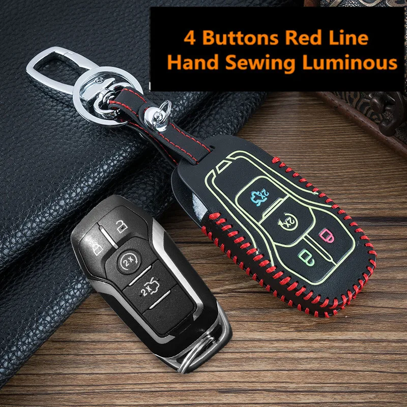 Световой автомобиль кожа дистанционного брелока чехол Обложка для Ford Fusion Mondeo