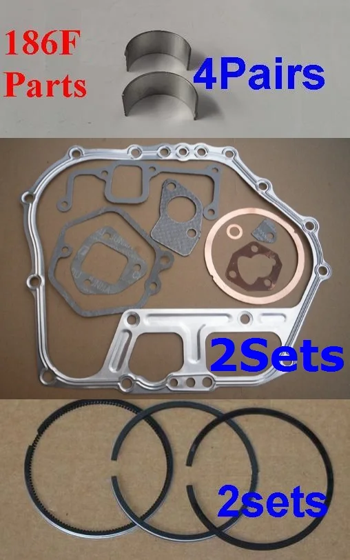 Бесплатная доставка поршневое кольцо для дизельного двигателя 186F прокладка