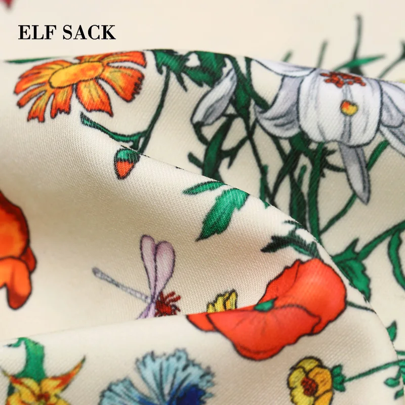 Женский винтажный свитер ELFSACK свободный Трикотажный с длинным рукавом и круглым