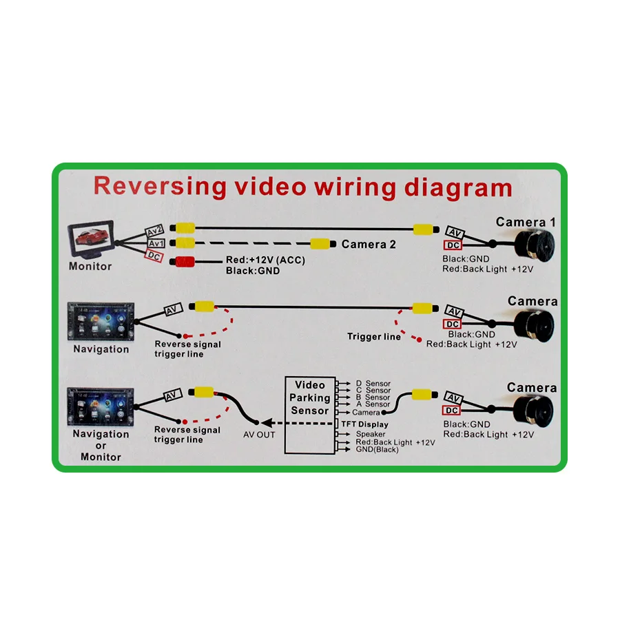 Водонепроницаемая Автомобильная камера заднего вида с датчиком вида|hd ccd|car rear