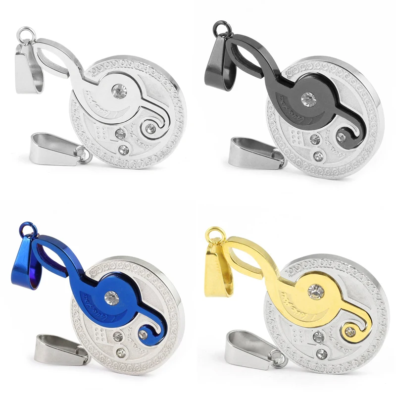 Кулон из титановой стали 2 шт. для его и ее пар ключ соль музыкальный символ кулон