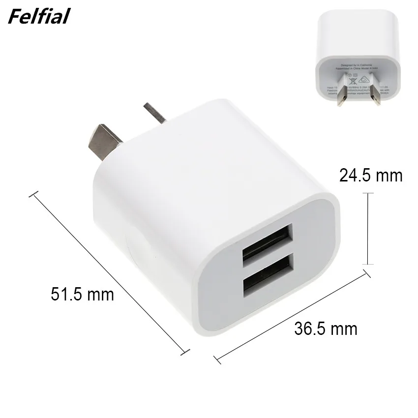 Зарядное устройство AU Plug 2 порта А умный USB-адаптер зарядное для планшета