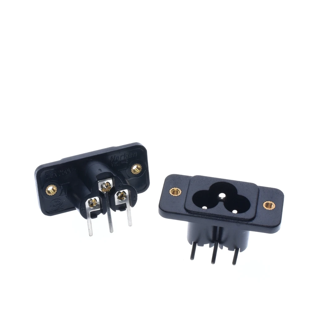 3 Pin IEC320 C6 AC штекер Мощность разъем с винтовым зажимом на крепление Припой