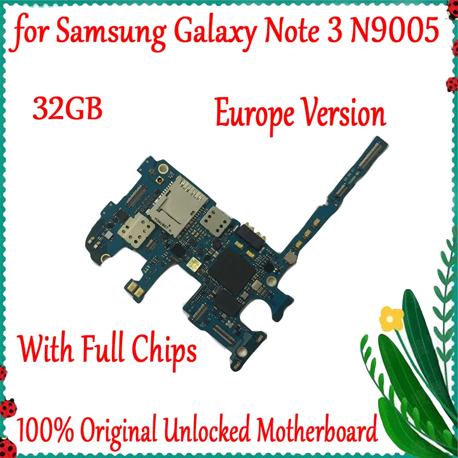 Версия ЕС для Samsung Galaxy Note 3 N9005 материнская плата 32 Гб оригинальная