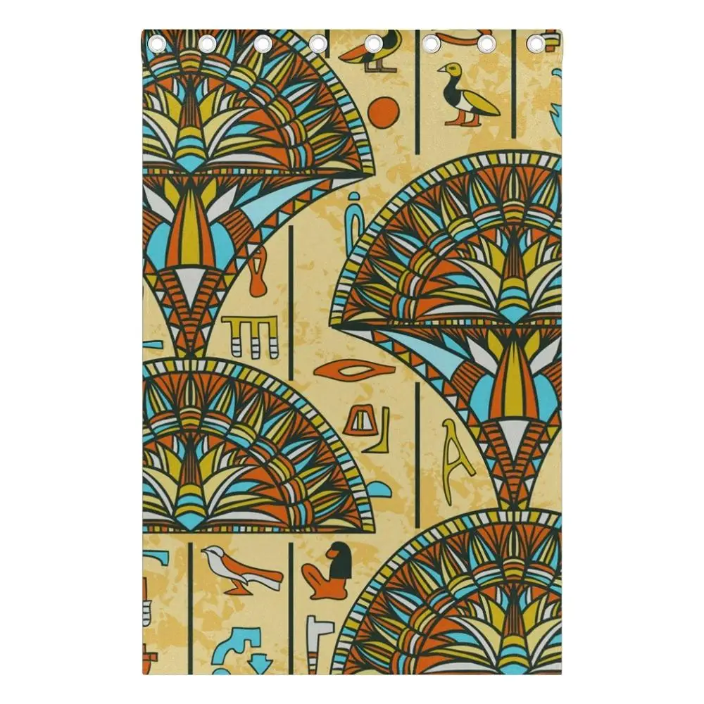 Египетский художественный цветок занавески затемняющие панели Grommet разделитель