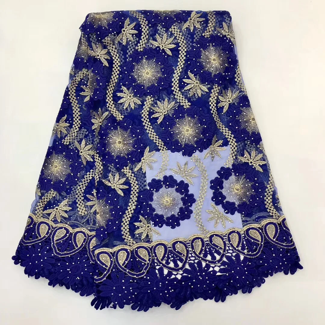 Высококачественное нигерийское французское кружевное вышитое Тюлевое